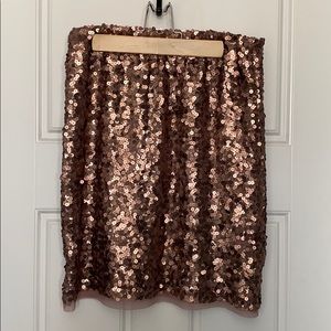 Bronze gold sequin skirt